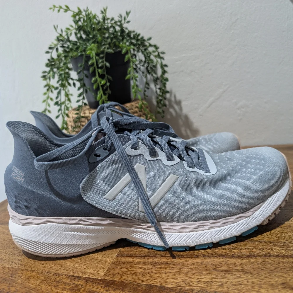 New Balance Men's‎  860 V11 W860S11 Gray Running Shoes Lace Up Low Top Sz 9.5D